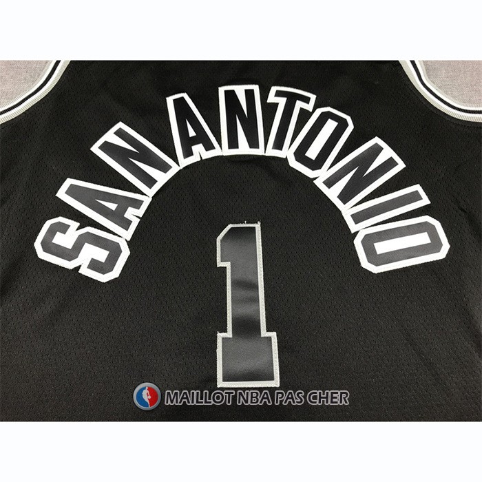 Maillot San Antonio Spurs Victor Wembanyama NO 1 Classic 2022-23 Noir